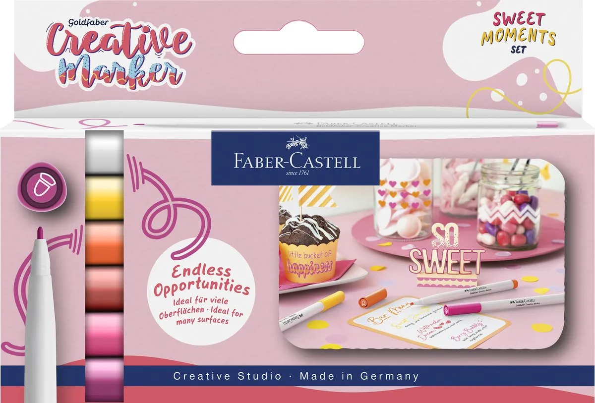 Faber-Castell Goldfaber Marker Set Sweet Moments 6 Stuks - 1.5mm