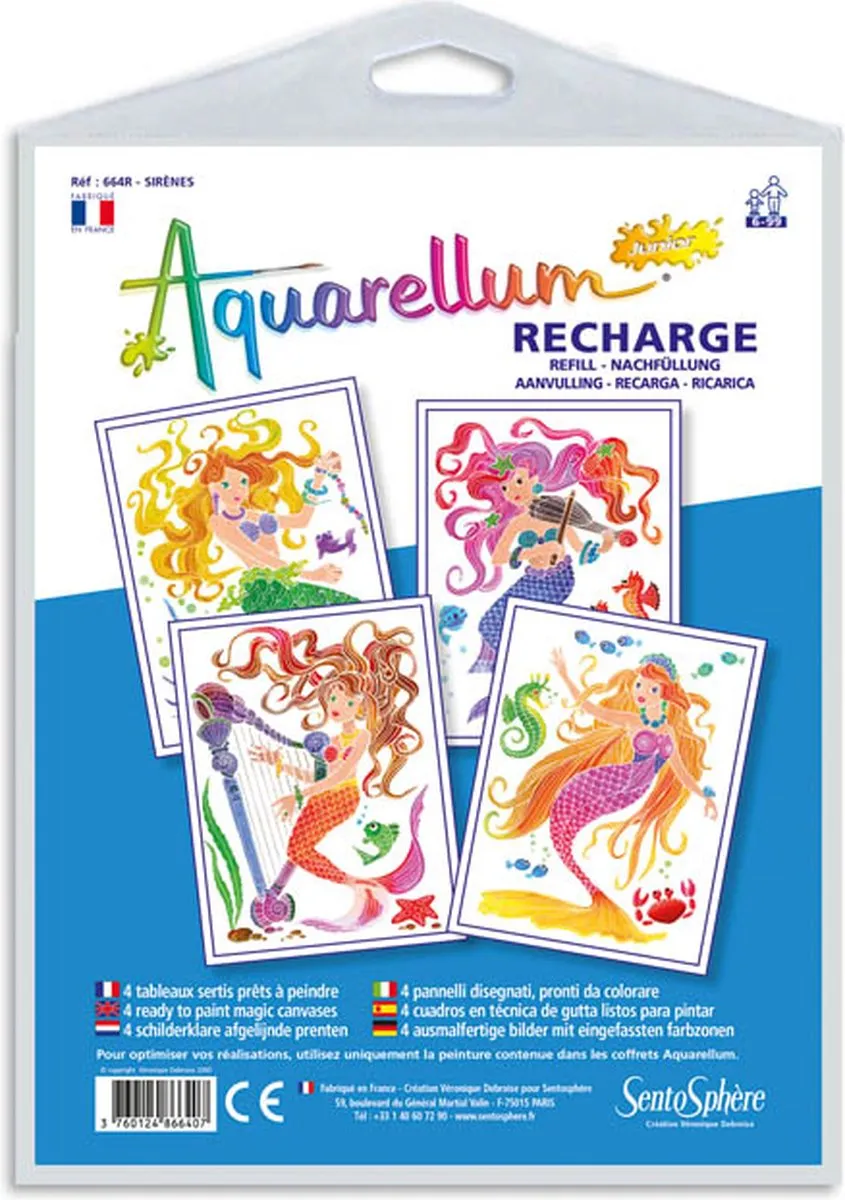 Asmodee Aquarellum Junior Navulling Zeemeerminnen