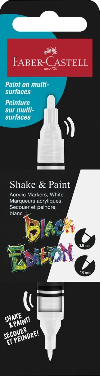 Faber-Castell acrylmarker - Black Edition - Shake & Paint - 1x wit - FC-285511