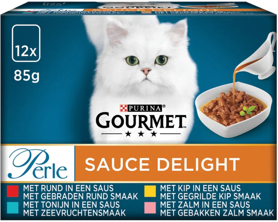Gourmet Perle Sauce Delight Vlees & Vis 12x85g