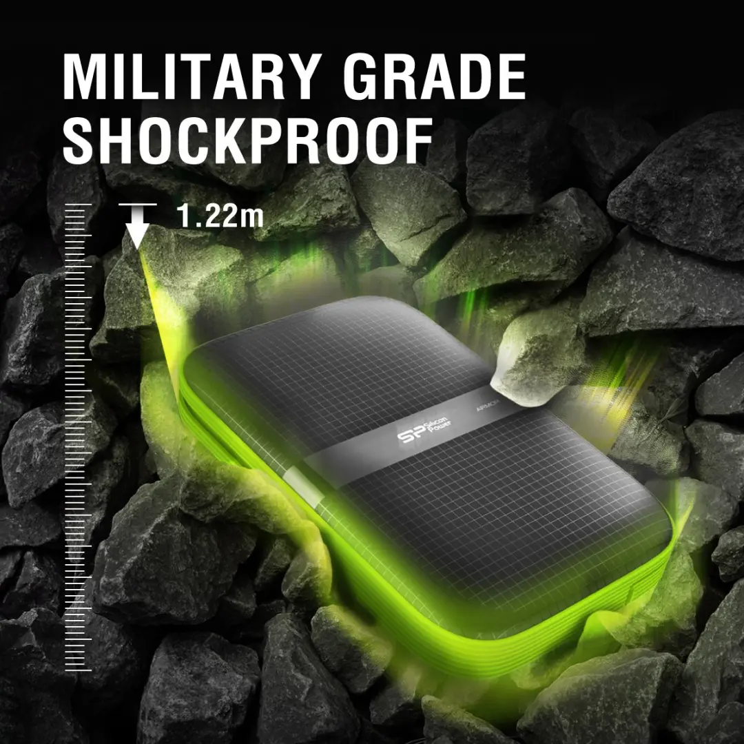 Silicon Power Armor A60 Externe Harde Schijf 1TB - Zwart