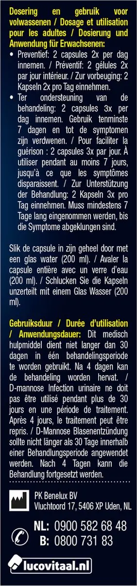Lucovitaal Blaasontsteking Capsules - 30 Stuks - afbeelding 5 van 6