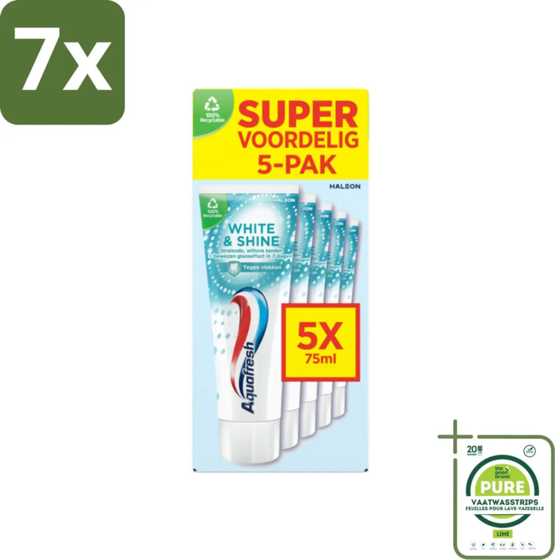 7 x Aquafresh White & Shine Tandpasta