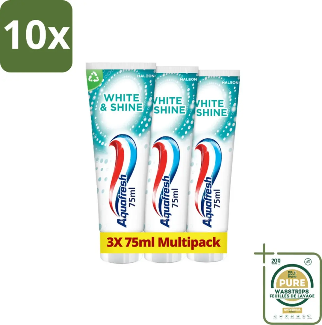 10 x Aquafresh White & Shine Tandpasta