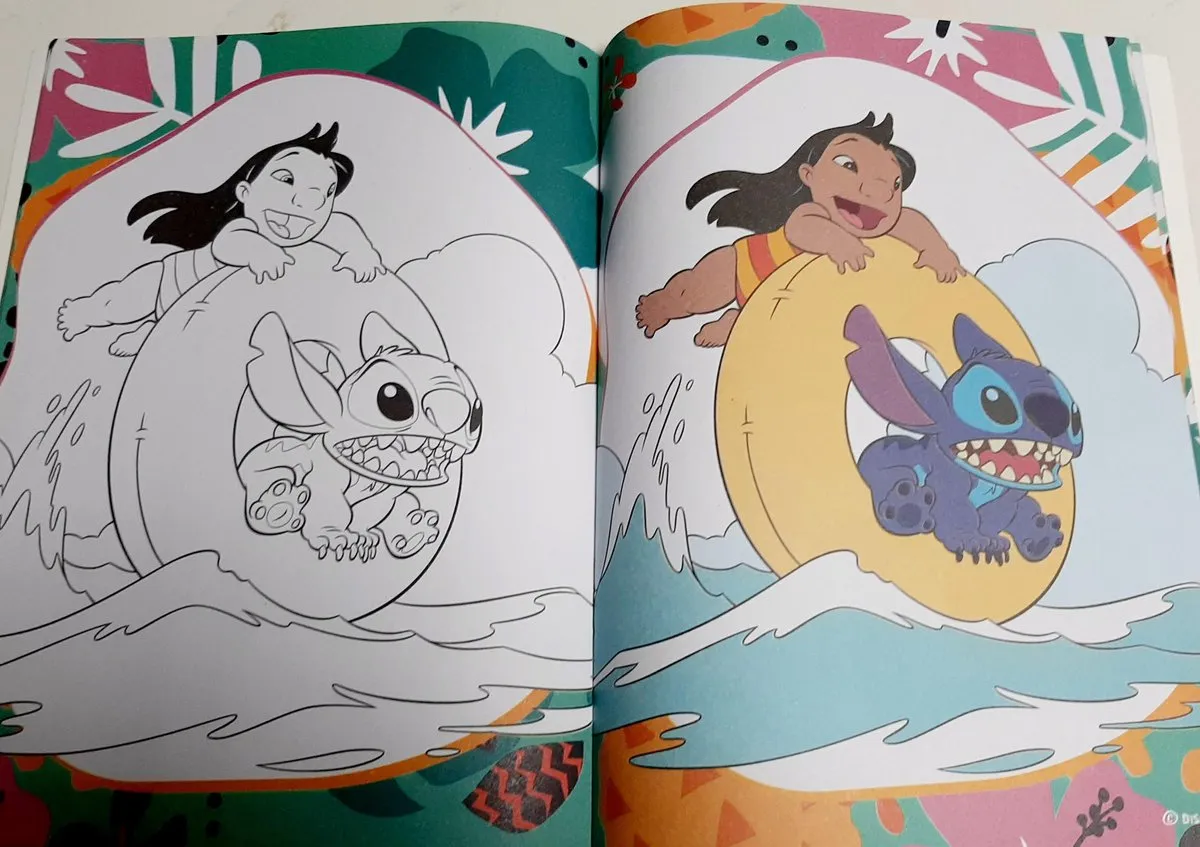 Disney Stitch Kleurboek Tropisch IJsje - 32 Pagina's - Multicolor