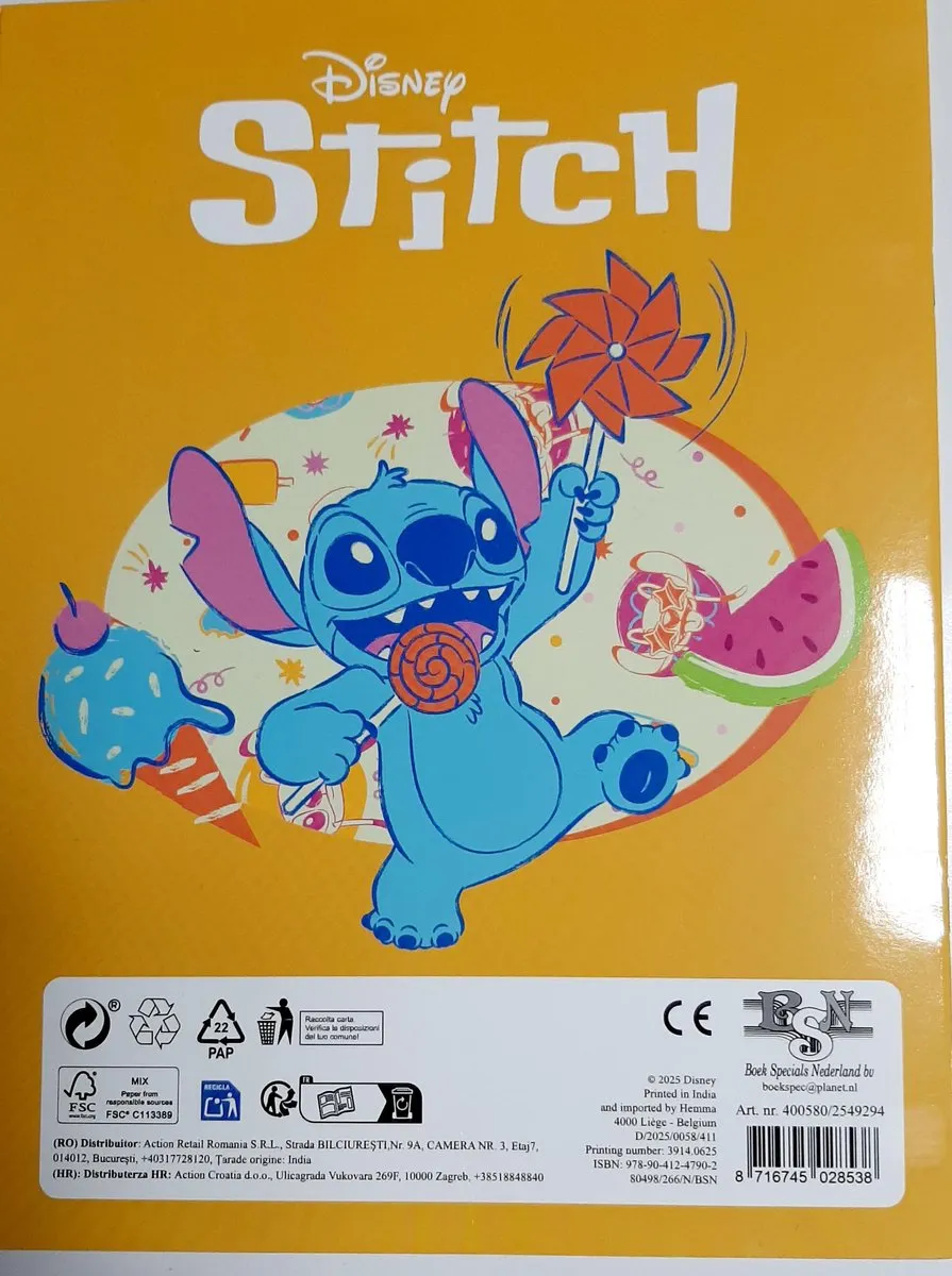 Disney Stitch Kleurboek Tropisch IJsje - 32 Pagina's - Multicolor