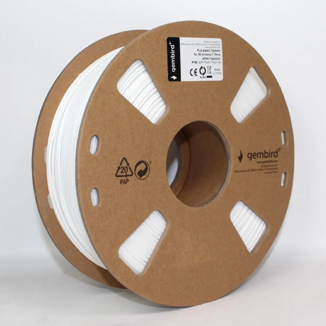 Gembird 3DP-PLA1.75-01-W Filament - 1.75mm Wit