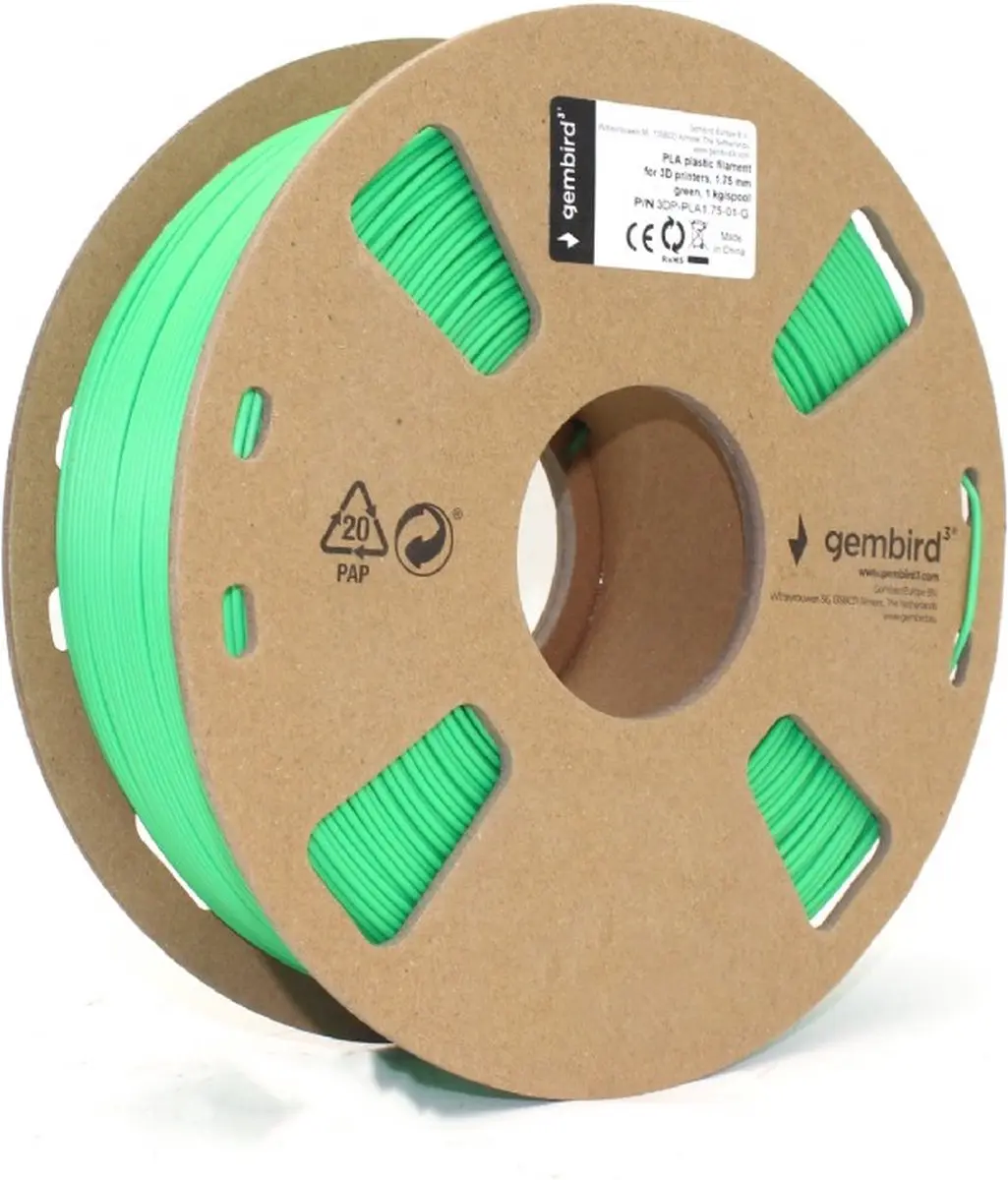 Gembird PLA 1.75mm Groen 1kg