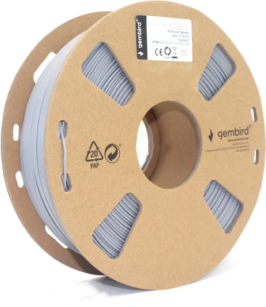 Gembird PLA Filament 1.75mm Grijs 1kg