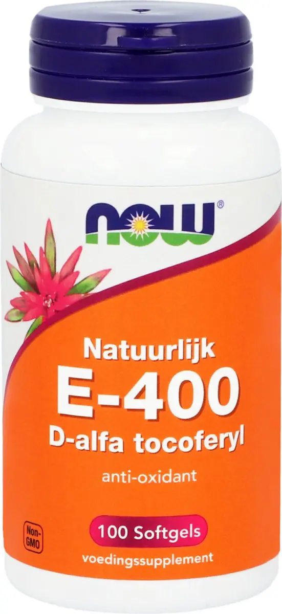 Now Foods Vitamine E 400 IE D-Alpha-Tocoferol 100 Stuks
