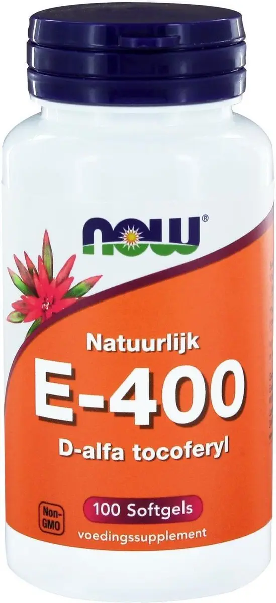 Now Foods Vitamine E 400 IE D-Alpha-Tocoferol 100 Stuks
