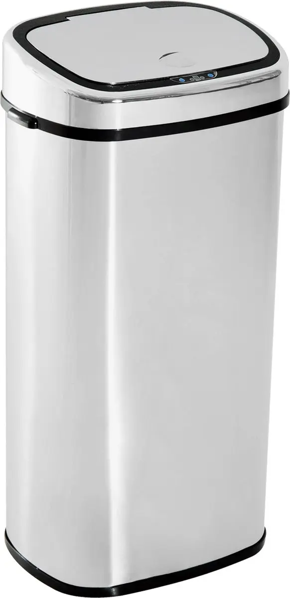 HOMCOM Automatische prullenbak met sensor keuken RVS vierkant 68 l 851-003