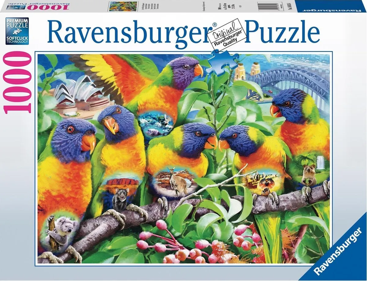 Ravensburger Land van de Lorikeets Legpuzzel 1000 Stuks