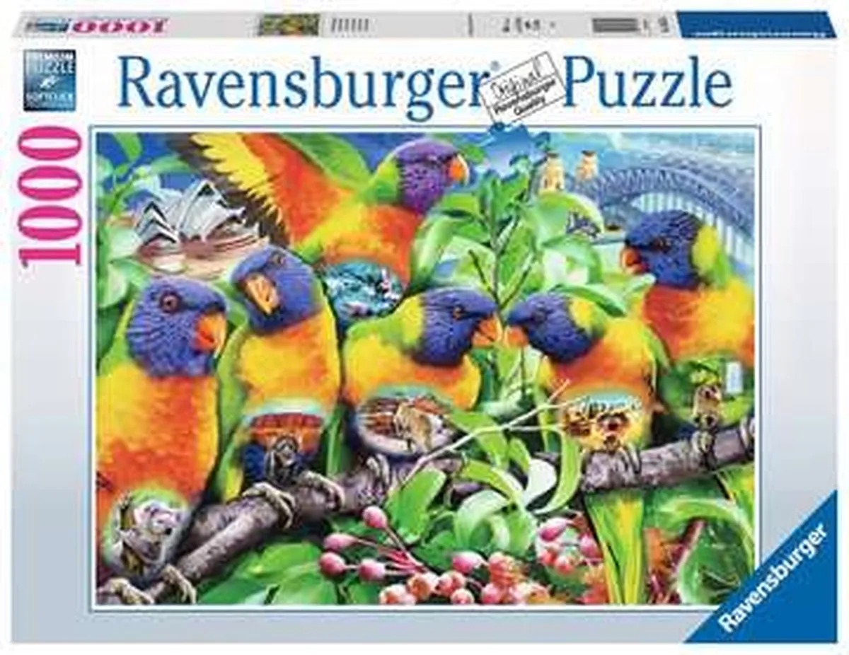 Ravensburger Land van de Lorikeets Legpuzzel 1000 Stuks - Multicolor