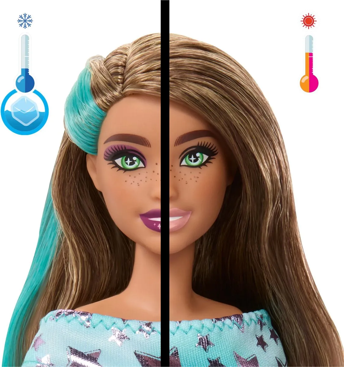 Barbie Uitpakparty Dierenverjaardag Pop - Blauwe Highlights JFG72