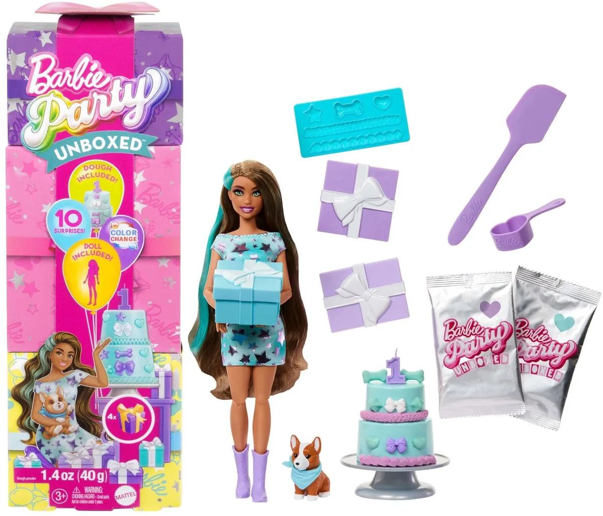 Barbie Uitpakparty Dierenverjaardag Pop
