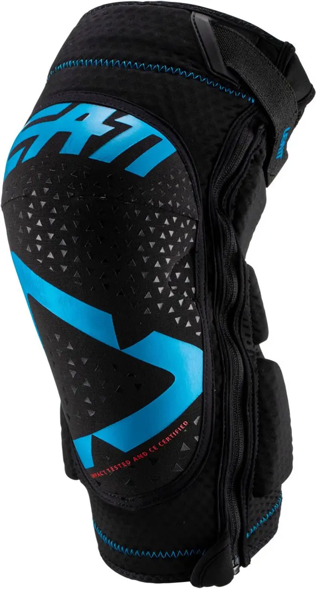 Leatt 3DF 5.0 Zip Blauwe Motocross Kniebeschermers -