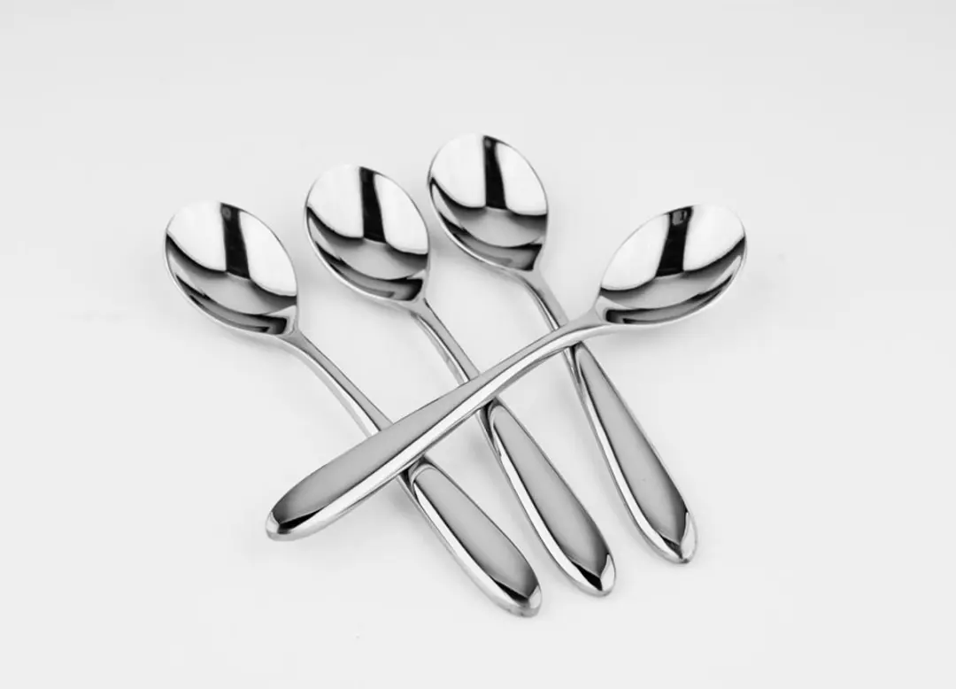 6x Cuba theelepels RVS 18/10