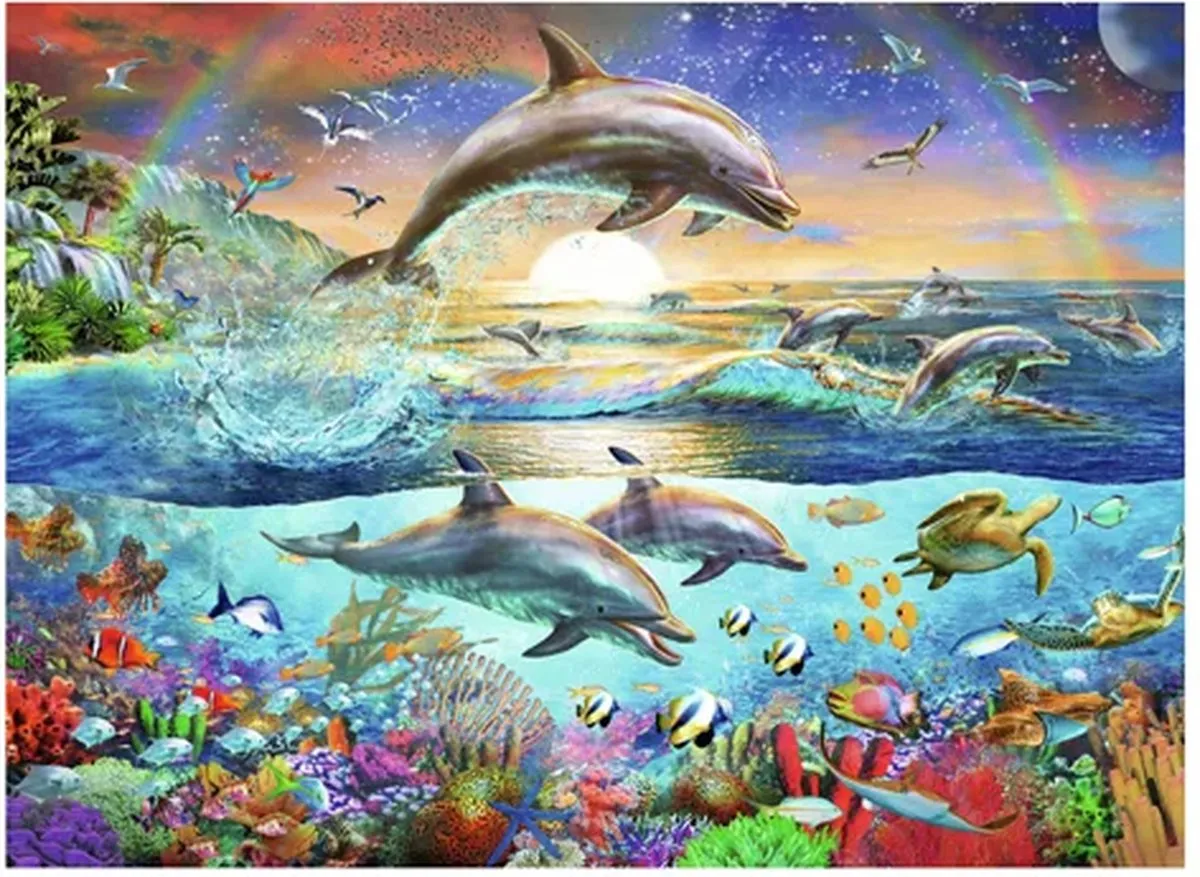 Ravensburger Dolfijnenparadijs Legpuzzel 300 Stuks - Multicolor