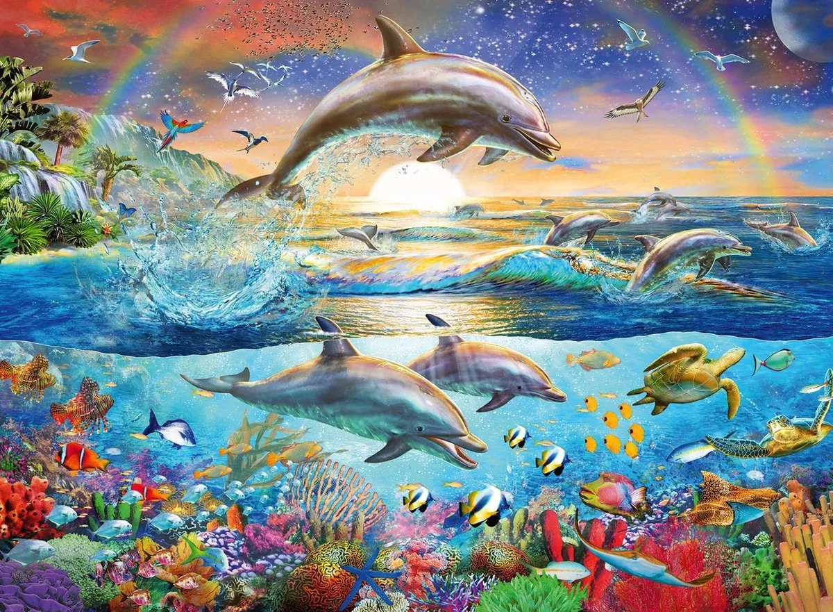 Ravensburger Dolfijnenparadijs Legpuzzel 300 Stuks - Multicolor