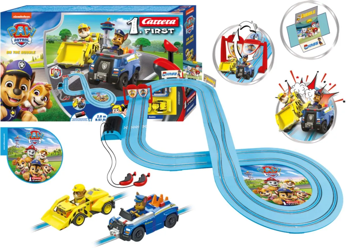 Carrera FIRST Racebaan PAW Patrol Chase vs. Rubble CAR20063057 - 2,4m - Multi