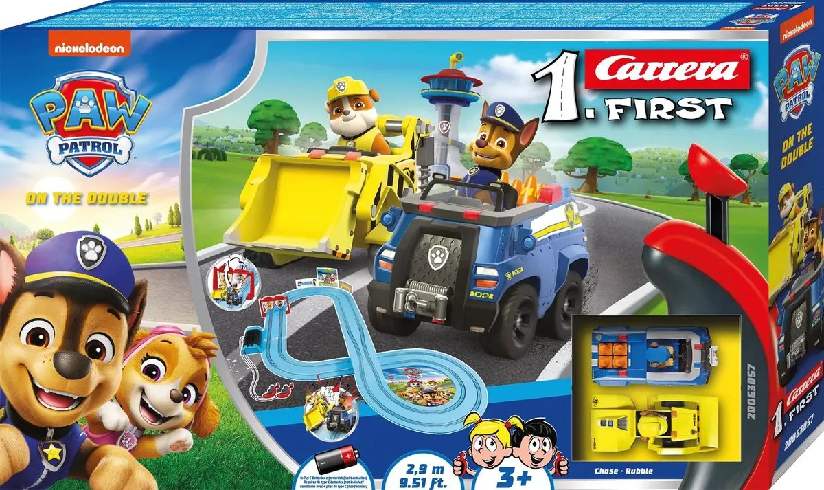 Carrera FIRST Racebaan PAW Patrol Chase vs. Rubble CAR20063057 - 2,4m - Multi