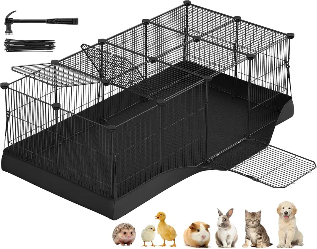 SONGMICS LPI012BH01 Small Animal Fence Park Waterdichte dubbele deurmat voor kon