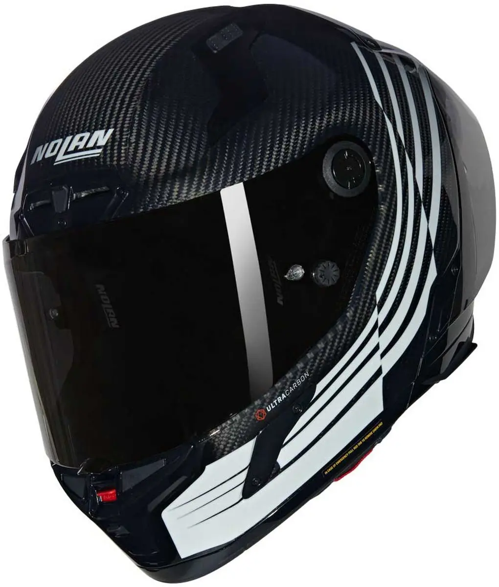 Nolan X-804 RS Ala 345 Carbon Wit Zwart Glossy Integraalhelm