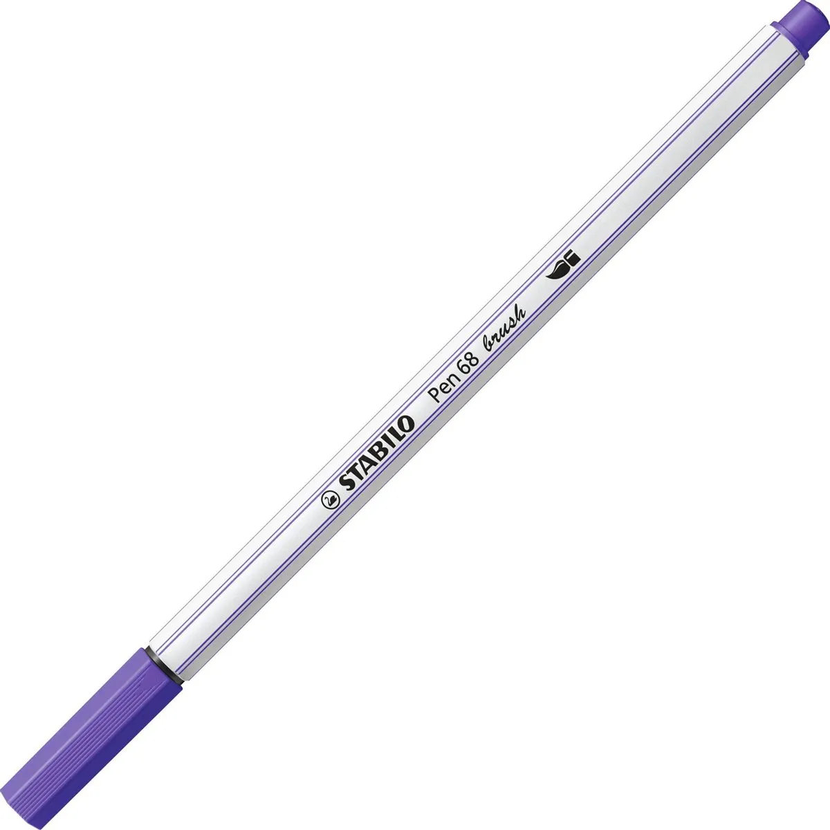 STABILO Pen 68 Brush Premium Viltstift - Paars