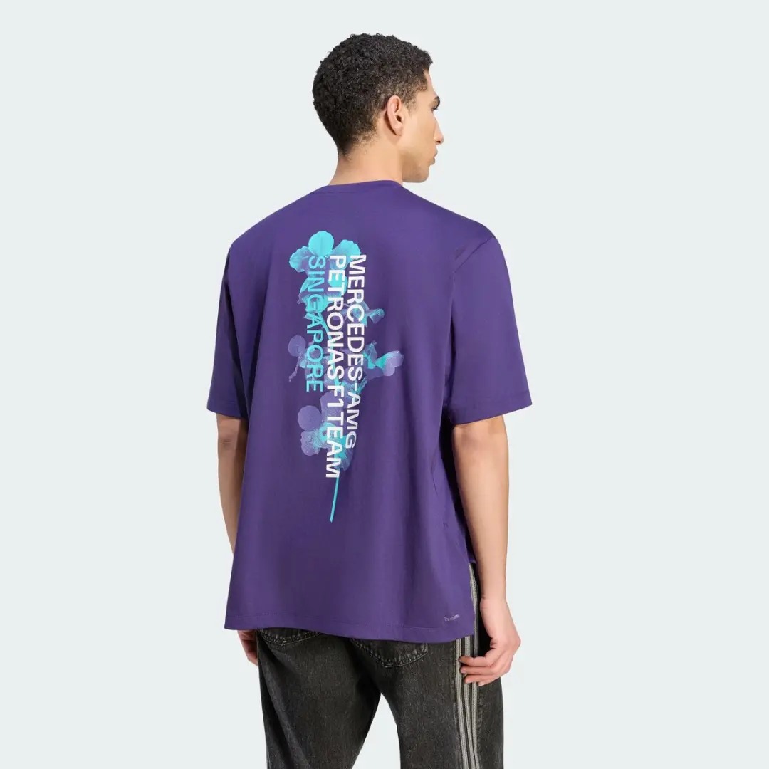 Adidas Performance Mercedes-AMG Petronas F1 Vanda Bloom T-shirt L - Paars - afbeelding 6 van 6