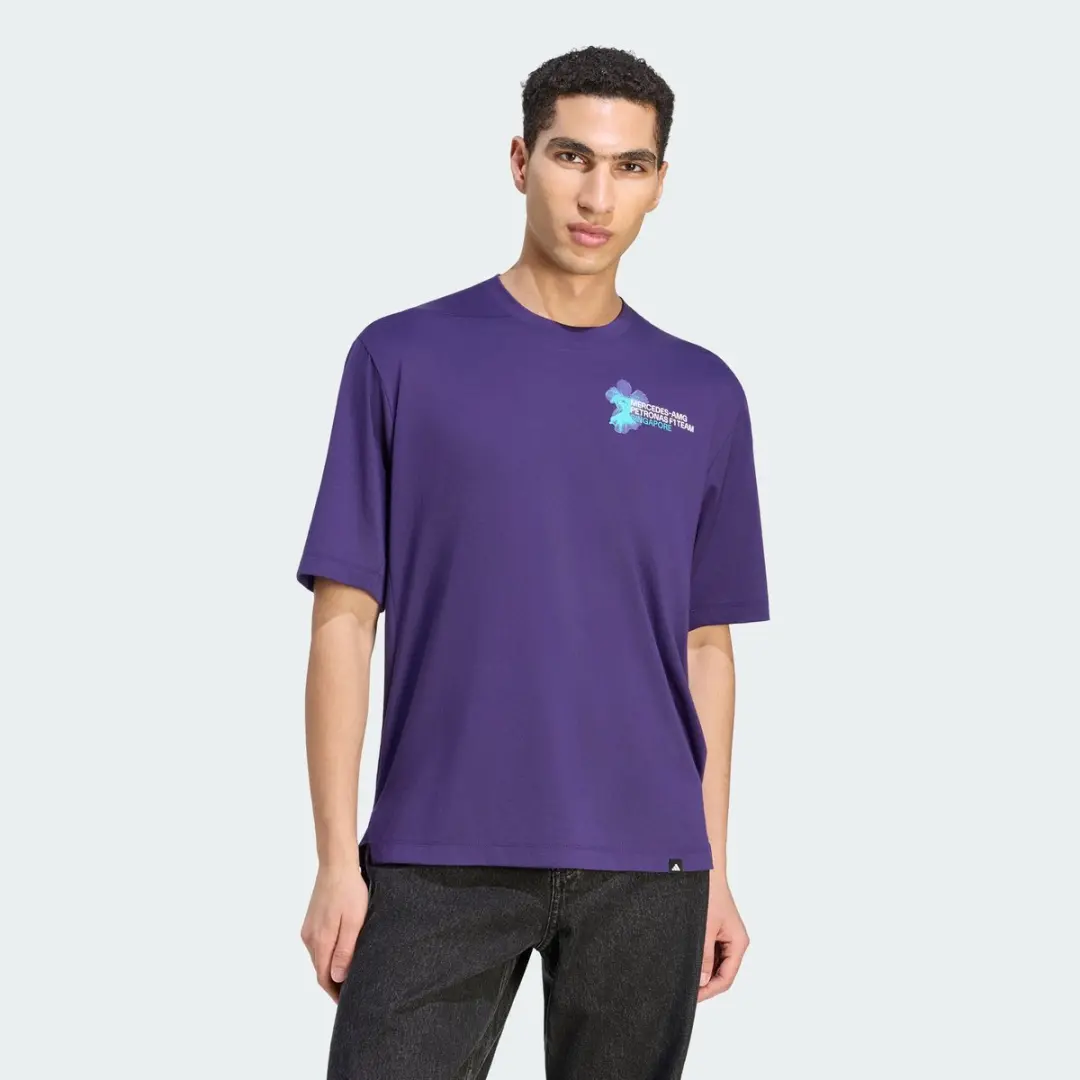 Adidas Performance Mercedes-AMG Petronas F1 Vanda Bloom T-shirt L - Paars - afbeelding 5 van 6