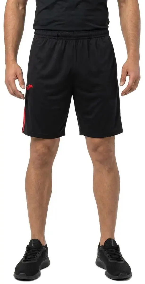 Joma Championship VII Korte Broek - Zwart/Rood