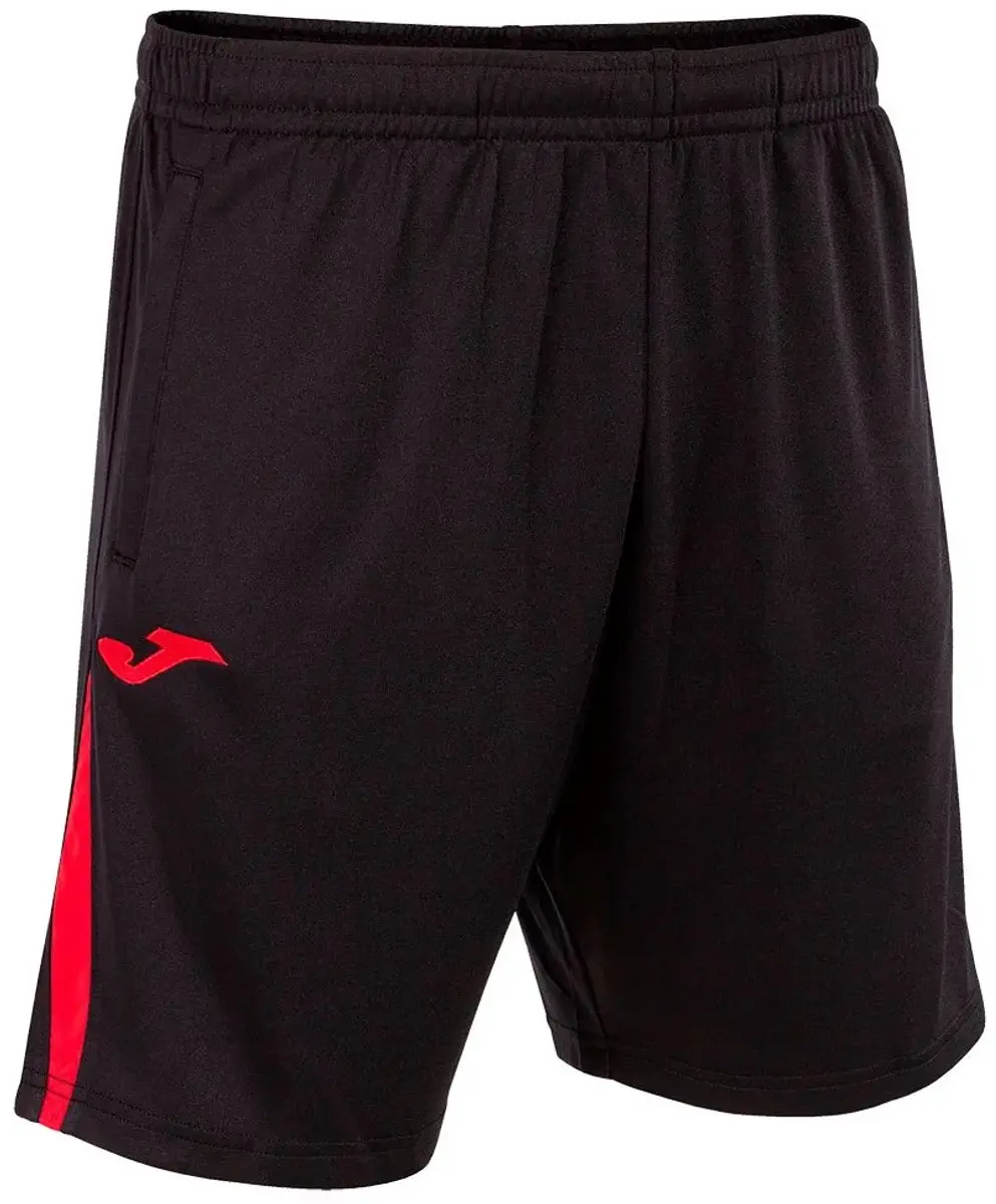 Joma Championship VII Korte Broek - Zwart/Rood