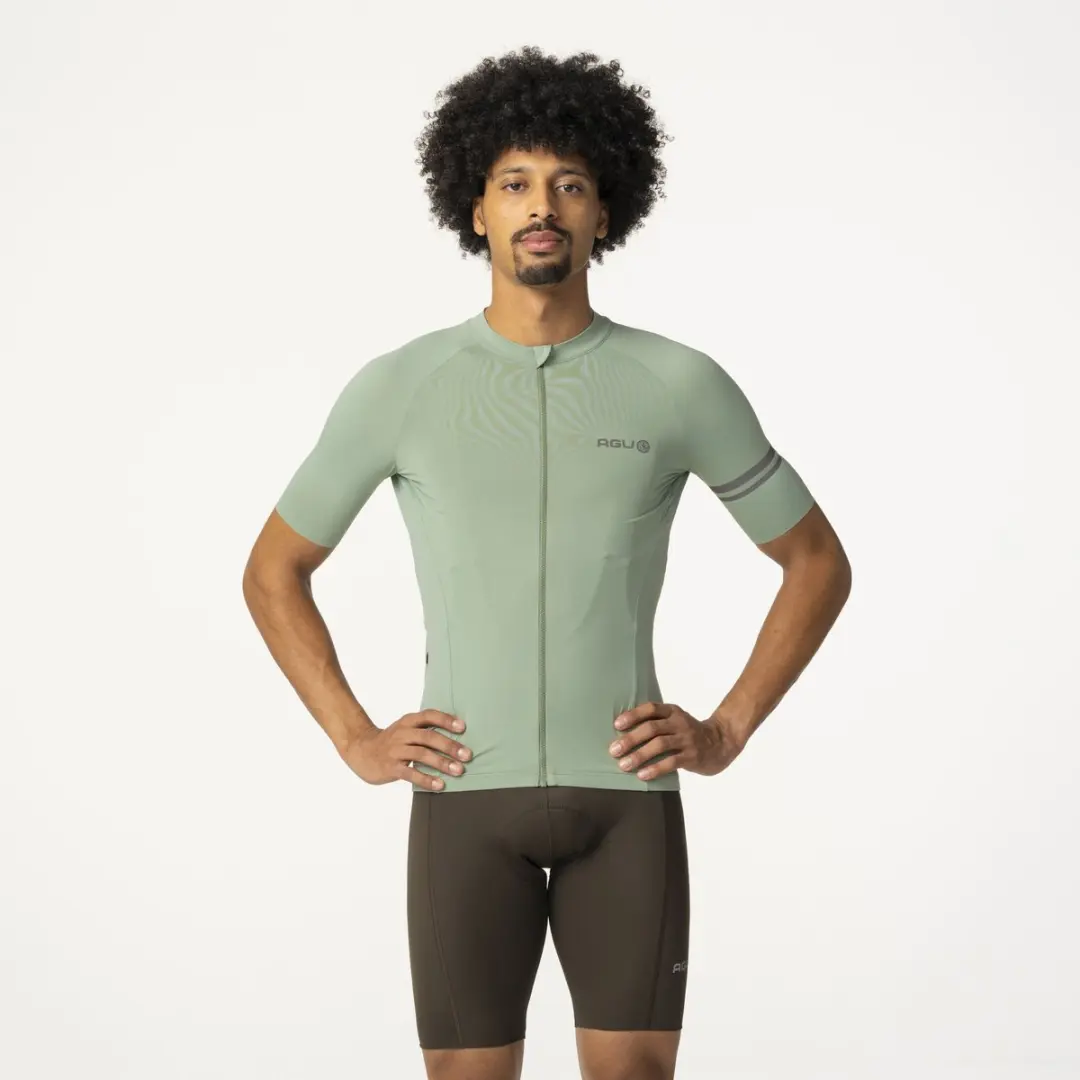 AGU Solid Wielrenshirt Heren XL - Groen - 4-way stretch