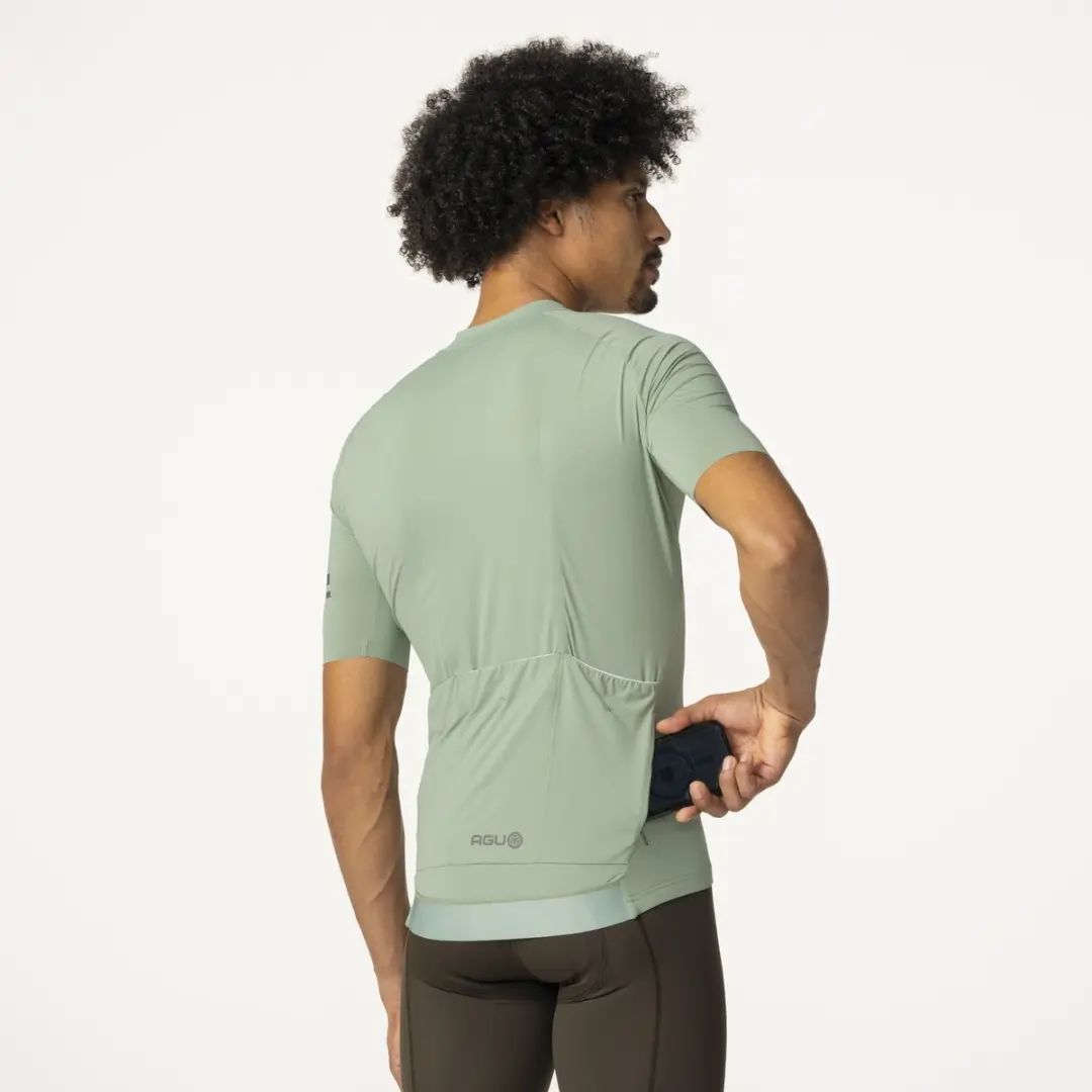 AGU Solid Wielrenshirt Heren XL - Groen - 4-way stretch