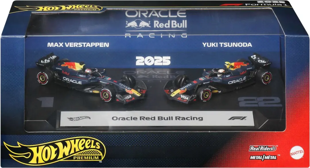Hot Wheels Premium F1 Oracle Red Bull Racing Verstappen & Tsunoda Set