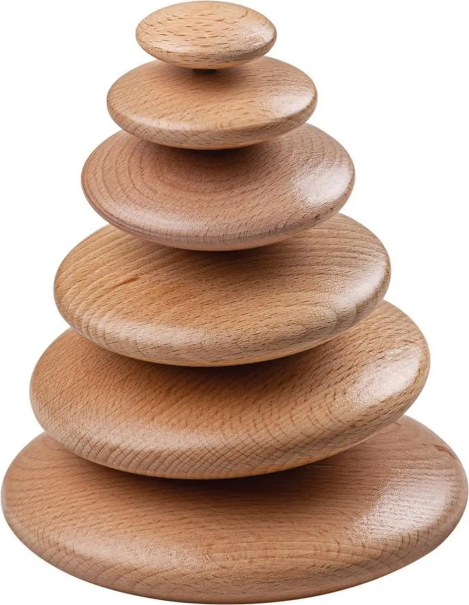 BIGJIGS Stapelblokken Balanceerspel 6 Stuks - Multicolor