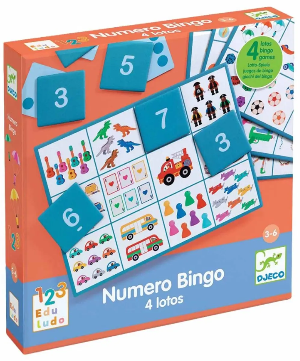 Djeco Numero Bingo DJ08281 - 4 Spellen - afbeelding 3 van 3