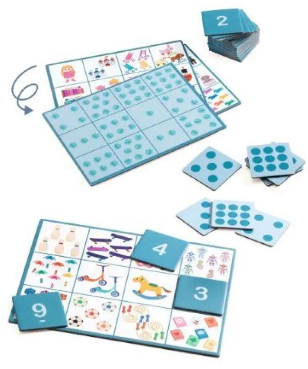 Djeco Numero Bingo DJ08281 - 4 Spellen - afbeelding 2 van 3