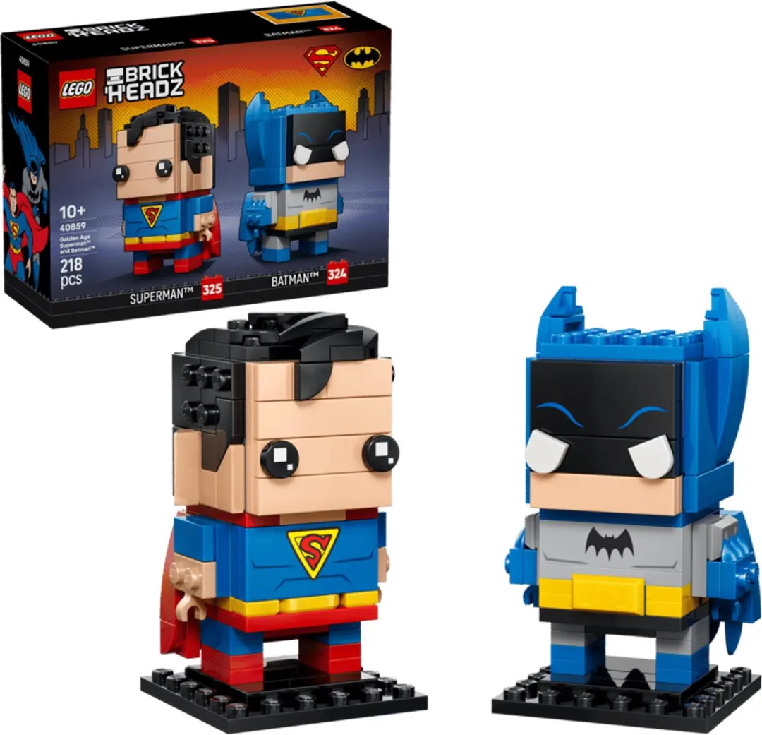 LEGO DC Brickheadz 40859 Superman & Batman Figuren