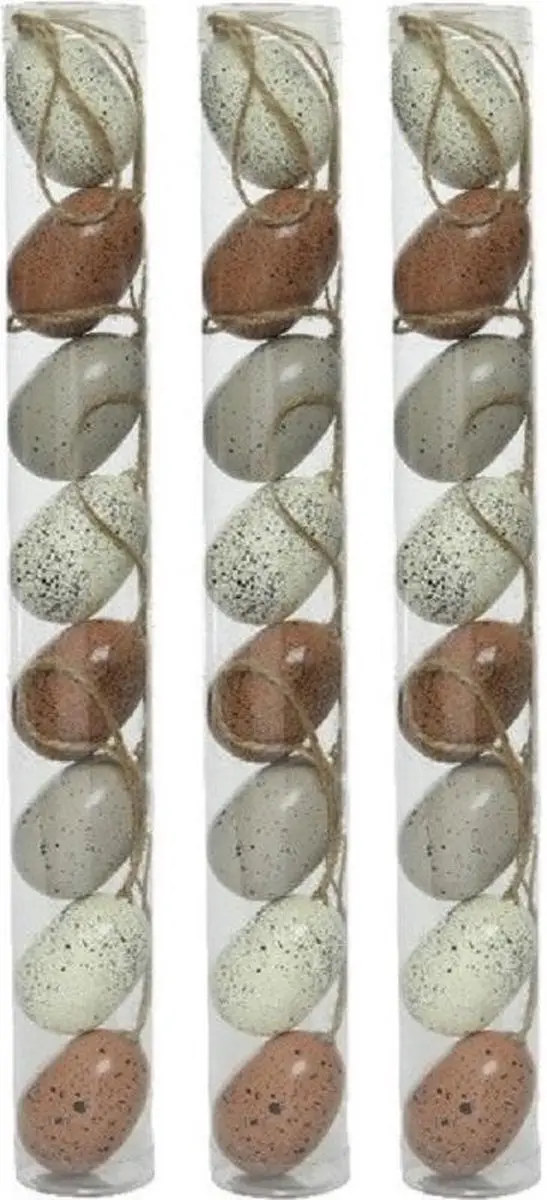 32x stuks Pasen decoratie paaseieren vlekjes/spikkels 5 cm