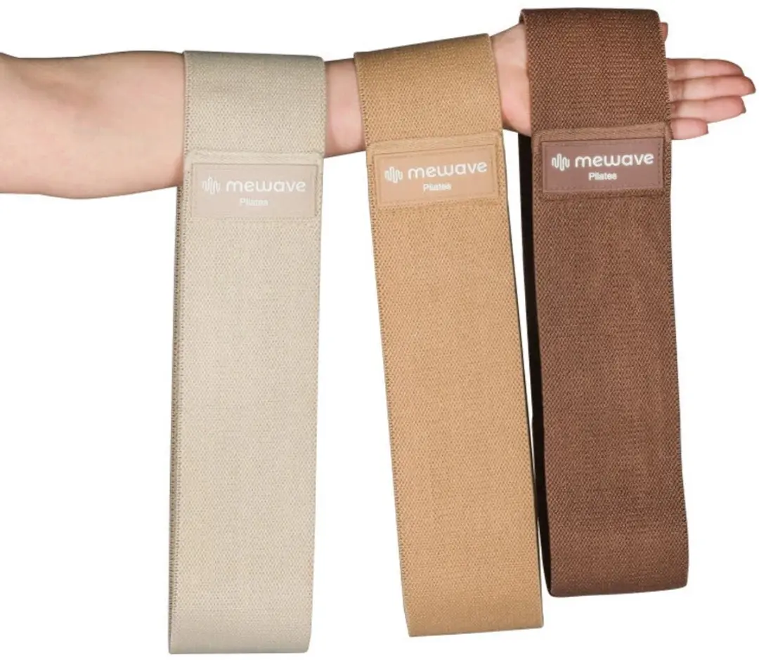 Mewave Booty Bands Weerstandsbanden - 3 Stuks - Beige/Bruin