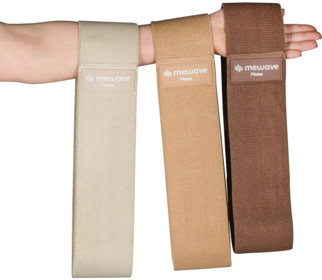 Mewave Booty Bands Weerstandsbanden - 3 Stuks - Beige/Bruin
