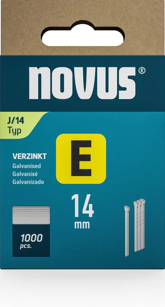 Novus Tacker Spijkers E J/14mm - 1000 Stuks