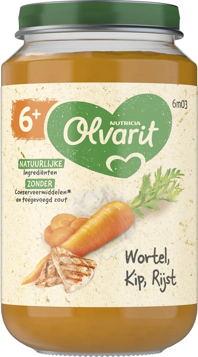 Olvarit Wortel Kip Rijst Maaltijd 200ml