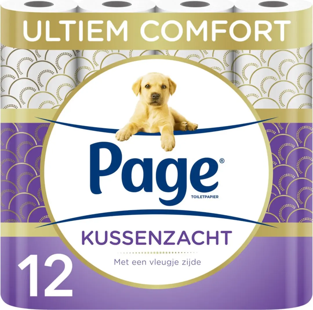 Page Toiletpapier Kussenzacht 3-laags - 12 Rollen
