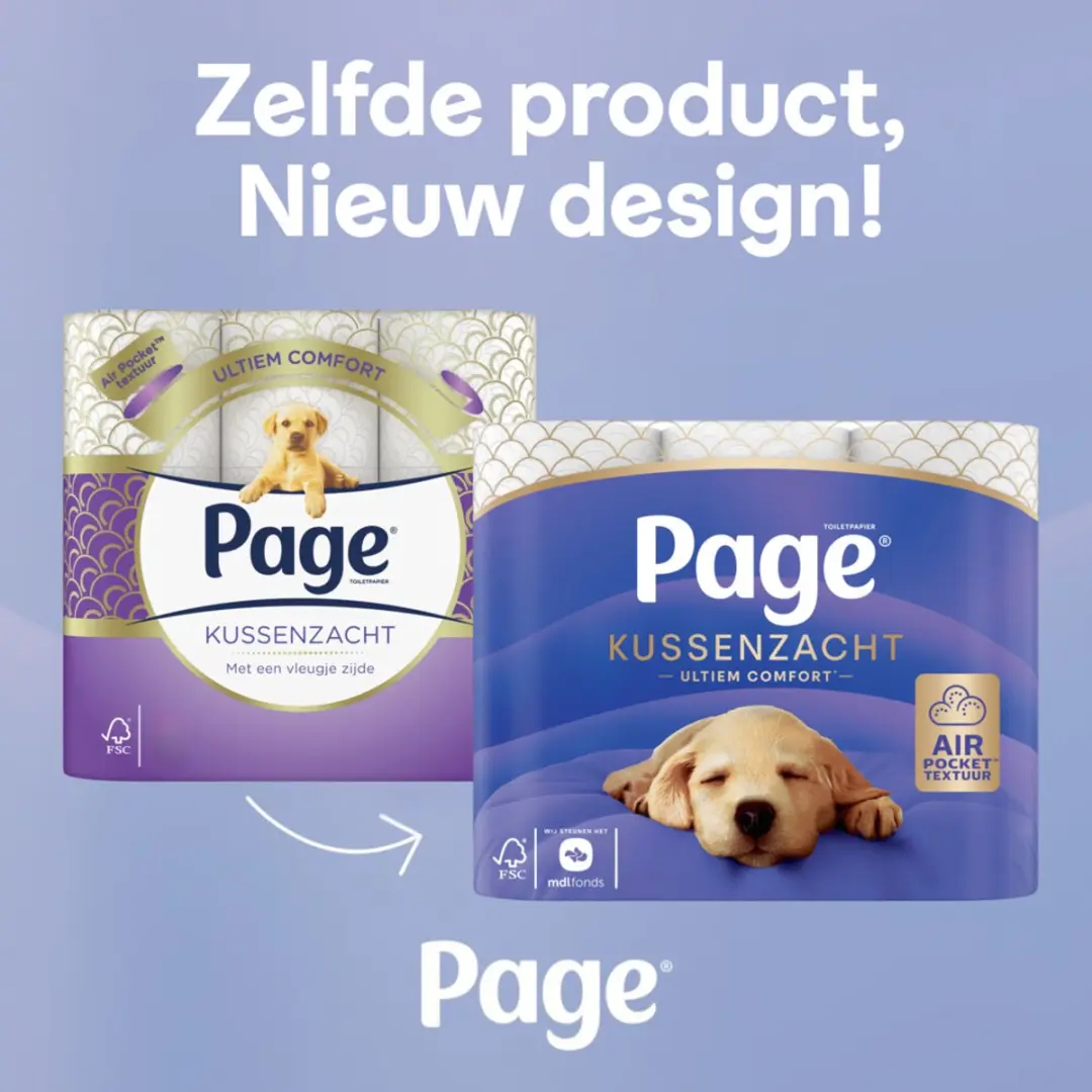 Page Toiletpapier Kussenzacht 3-laags