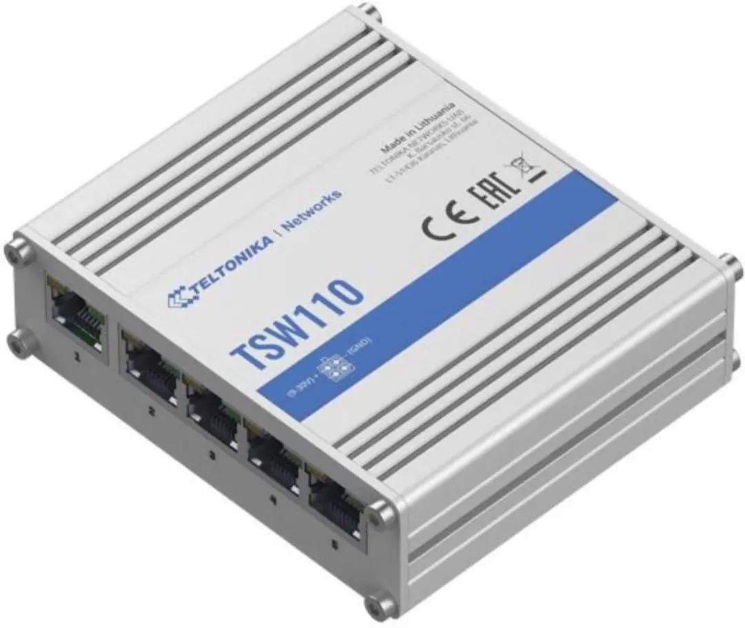 Teltonika TSW110 Ethernet Switch - Zilver - afbeelding 6 van 6