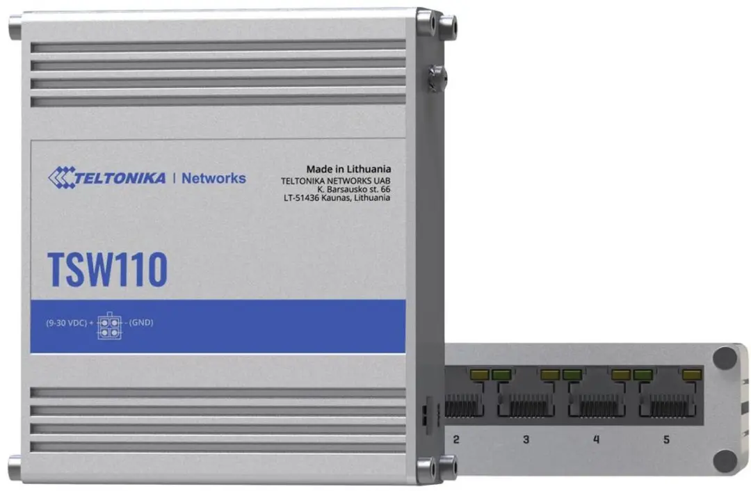 Teltonika TSW110 Ethernet Switch - Zilver