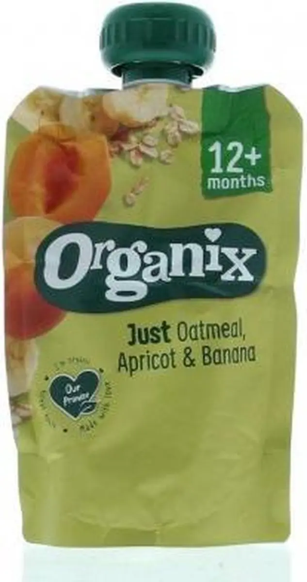 Organix Knijpfruit Havermout Abrikoos & Banaan 100g